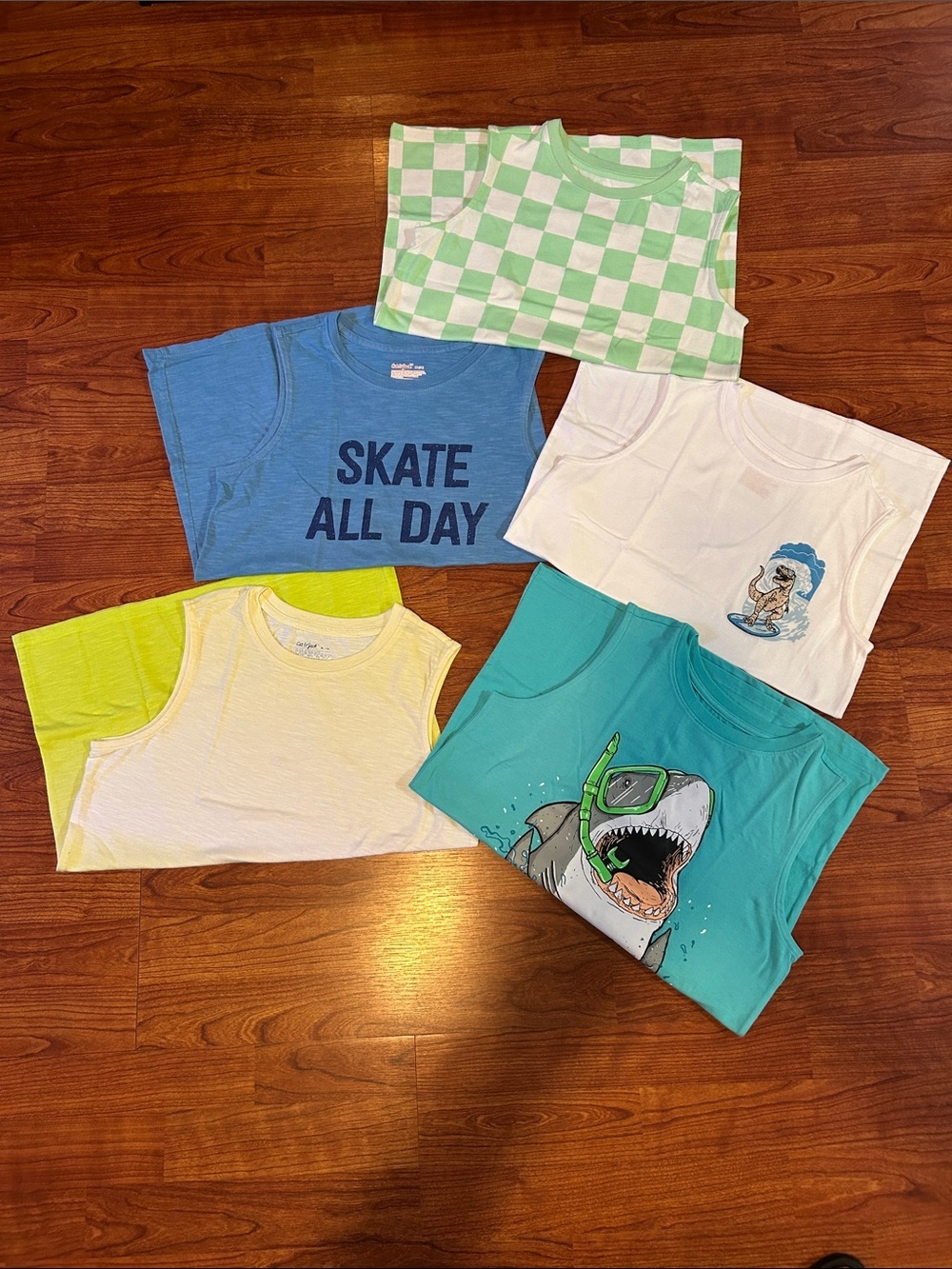 Bundle of 5 Cat & Jack Boys Tank Tops XL 14